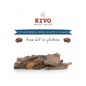 Kivo Sušena Divjačinska Koža Glave z Dlako 500g