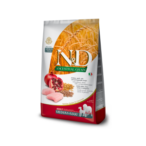 N&D Dog Ancestral Grain Chicken & Pomegranate Medium, Maxi