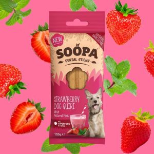 Soopa Žvečilke Jagodni Dog- Quiri 100g