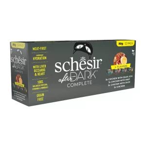 Schesir After Dark Multipack Fileji v Juhi za Mačke 12x80g